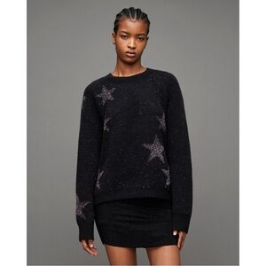 ALLSAINTS Star Rainbow Tinsel Brushed Sweater